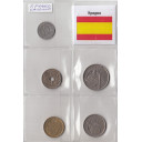 Spagna set composto da 5 monete buona conservazione periodo Francisco Franco